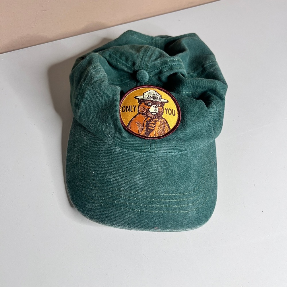 Smokey Bear Hat Open Road Brands Green Cotton Only You Adjustable Dad Cap Hat